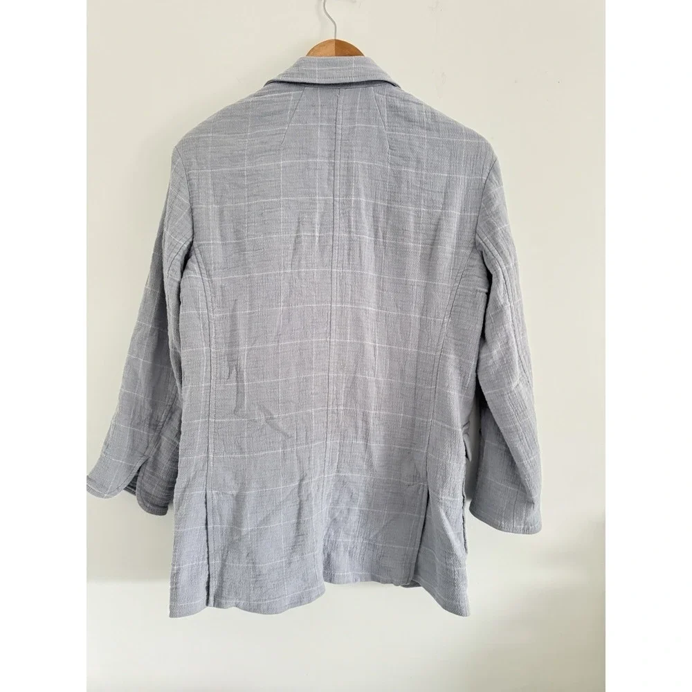 Madewell Blazer Cotton-Linen Relaxed Larsen Blazer in Windowpane size XS oversiz